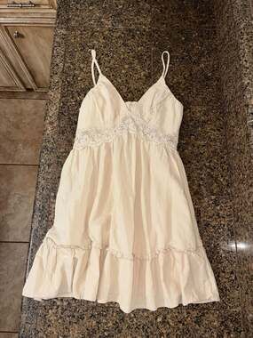 Beige tan sun beach dress SHEIN S (4-6)